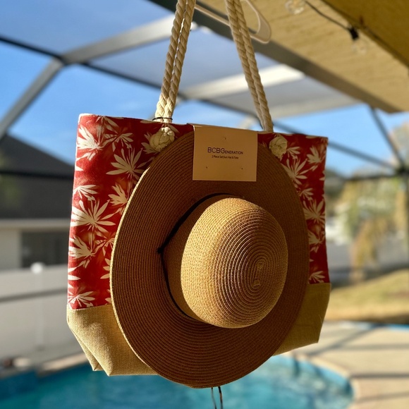 New Ladies BCBG Generation, Sun Hat & Tote, 2-Piece Set, NWT - Picture 2 of 6
